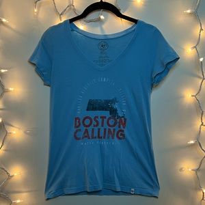 Boston Calling Music Festival 2017 V-Neck Baby Blue Tee
